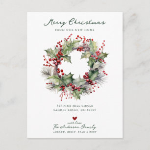 Vacances Noël de Noël de déménagement Faire-part