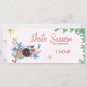 Vacances - pièce de session photo, carte cadeau