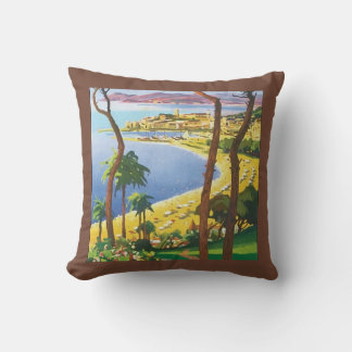 Vacances Plage Scène Art coloré Accent Coussin