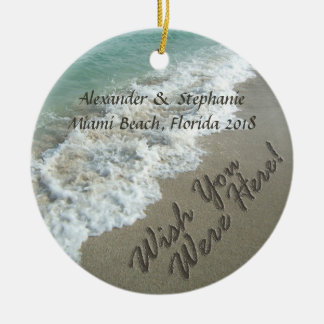 Vacances Plage Souvenir Ornement de Noël