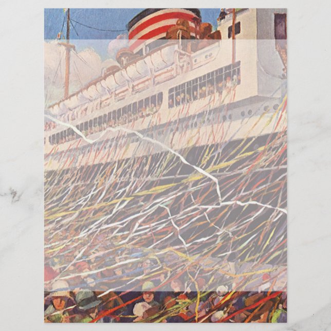 Vacances sur un bateau de croisière vintage ; Fête (Devant)