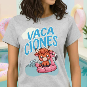 Vacances T-shirt drôle de vache de vacances espagn