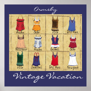Vacances vintages - affiche