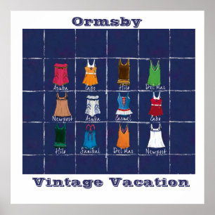 Vacances vintages - affiche
