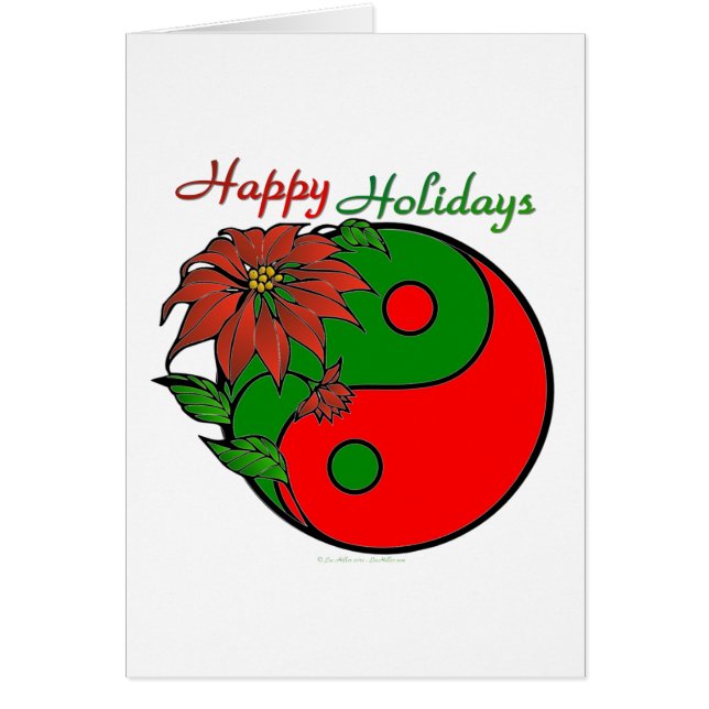 Vacances Yin Yang Poinsettia Rouge Vert (Devant)