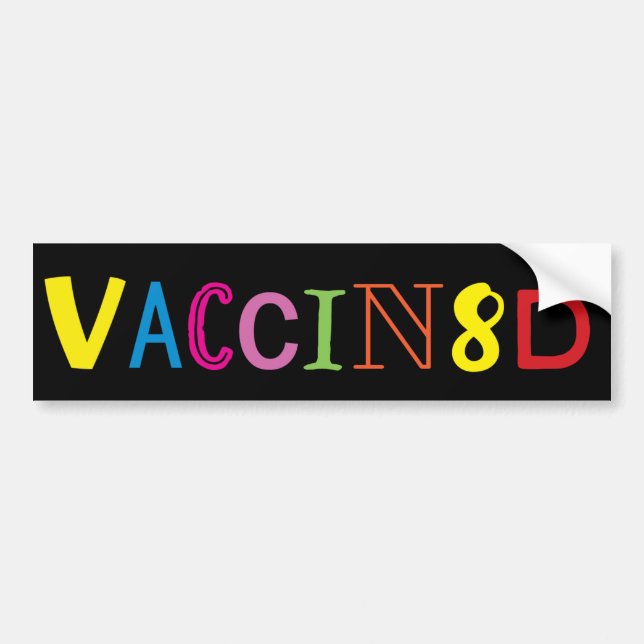 VACCIN8D (Néon Multicolor/Noir) Sticker (Devant)