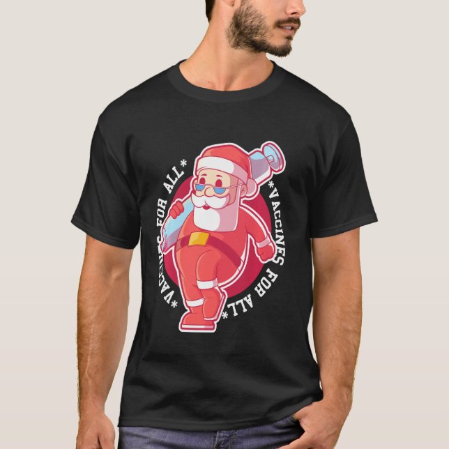 Vaccination Pro Funny Tshirt Vaccin Père Noël Chem (Devant)