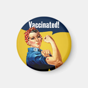 Vacciné Rosie le Riveter Magnet avec coeur