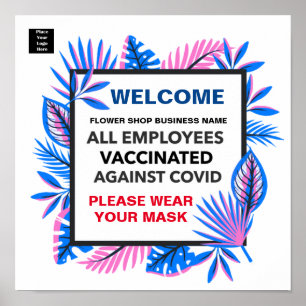 Vacciné Tous Les Employés Business Welcome Poster