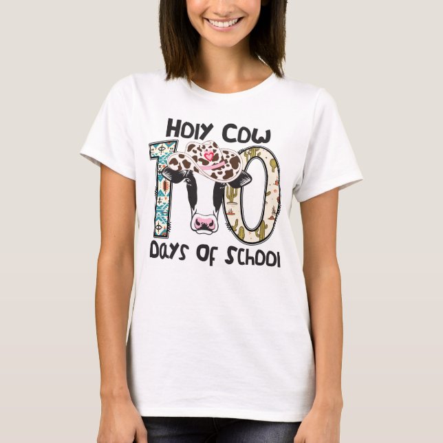 🐮 Vache ! 100 jours de T-shirt scolaire (Devant)