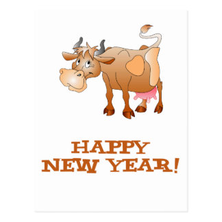carte bonne annee vache