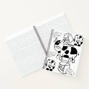 Vache à coloriage Carnet spirale
