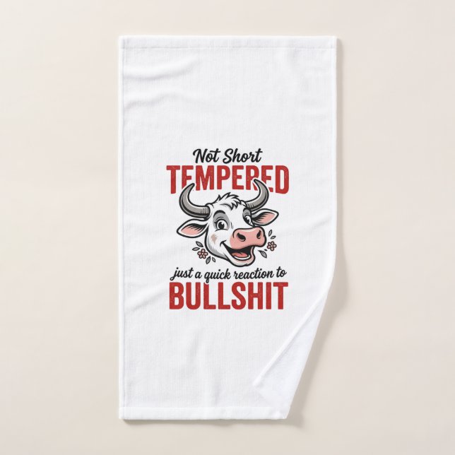 Vache à tempérament drôle vintage (Serviette à main)