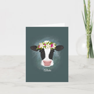 Vache Aloha - Carte de note personnalisée