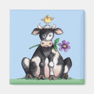 Vache assise - Magnet