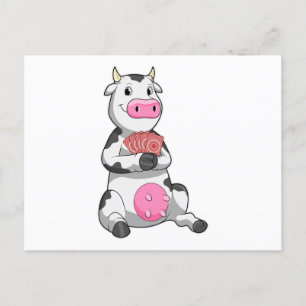 Vache au Poker avec cartes de Poker