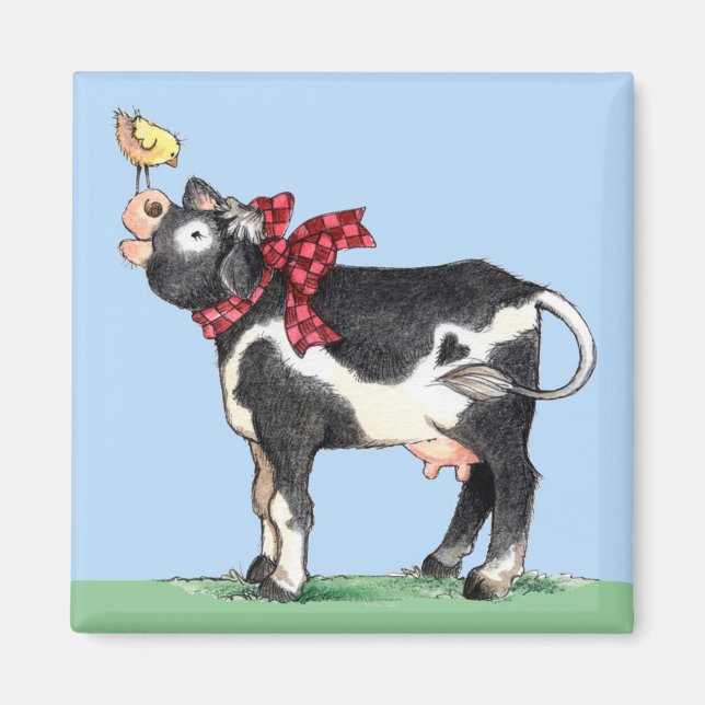 Vache avec mâchoire - Aimant (Devant)