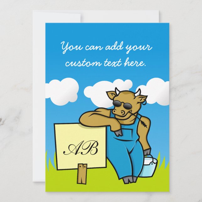 Vache avec signe (Devant)