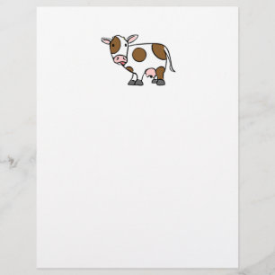 Vache caricaturale drôle avec une jolie attitude a