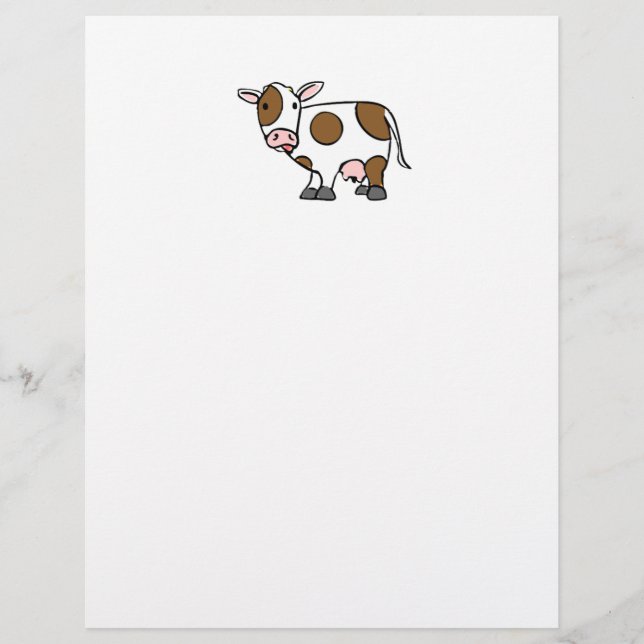 Vache caricaturale drôle avec une jolie attitude a (Devant)