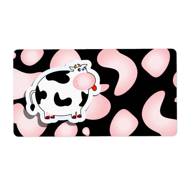 Vache caricature, étiquette (Devant)