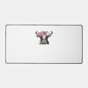 Vache couronnée de fleurs T-shirt classique