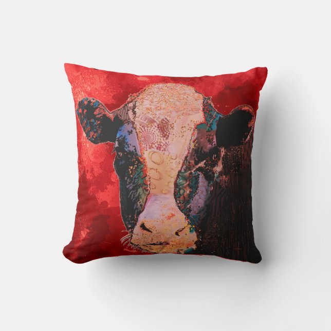 VACHE - coussin de jet (Recto)