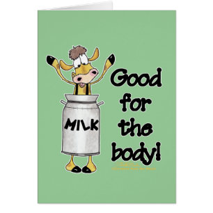 Vache dans la boîte de lait