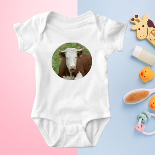 Vache dans l'herbe Caméo Baby Body Shirt