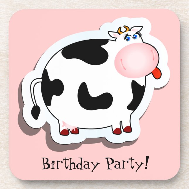 Vache de dessin, dessous de verre (Devant)
