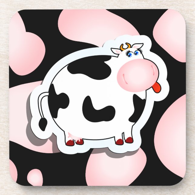 Vache de dessin, dessous de verre (Devant)