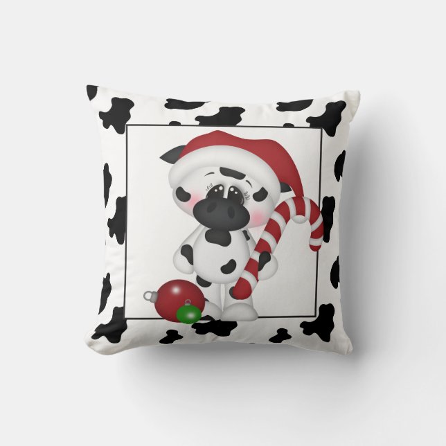 Vache de Noël Pays Vacances Jeter oreiller (Recto)