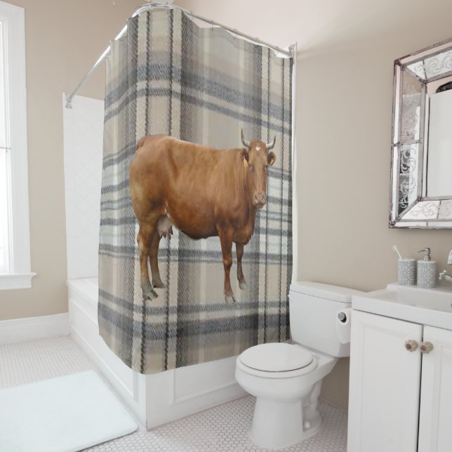 Vache de rideau de douche (En situation)