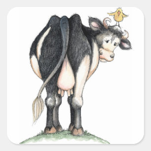 Vache derrière - Stickers