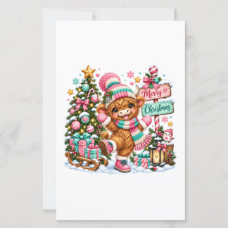 Vache des Highlands Joyeux Noël