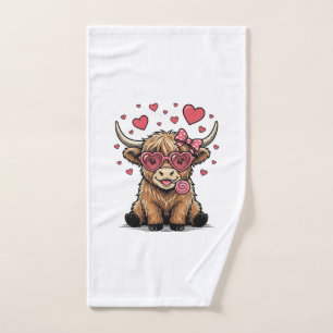 Vache des Highlands mignonne Saint Valentin lunett