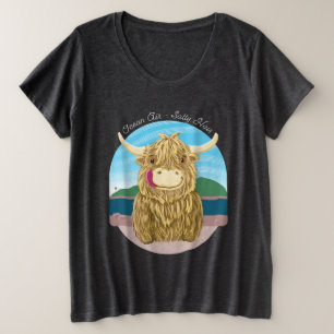 Vache des montagnes écossaise avec les cheveux