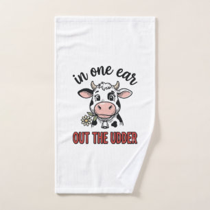 Vache drôle avec une oreille dans l'autre du tee-s