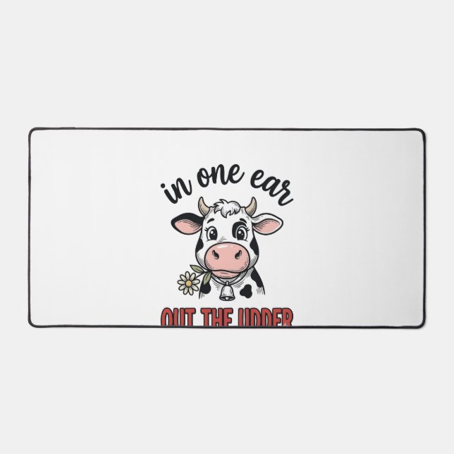 Vache drôle avec une oreille en moins Design de T- (Recto)