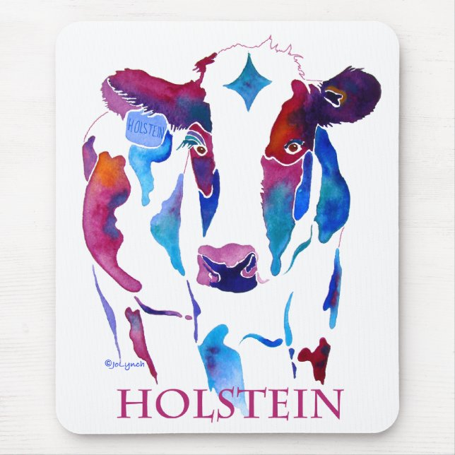 Vache du Holstein de tapis de souris dans le (Devant)