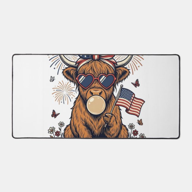 Vache écossaise patriotique Bubblegum Gravure vint (Recto)