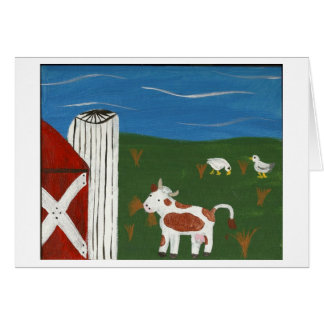 Vache et canards