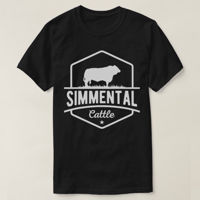 Vache fermier Simmental Cattle TShirt (Design devant)