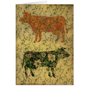 Vache Fun Toutes les occasions Blank Grey Card