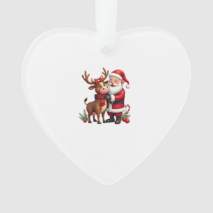 Vache Highland de Noël avec Santa écossais vintage