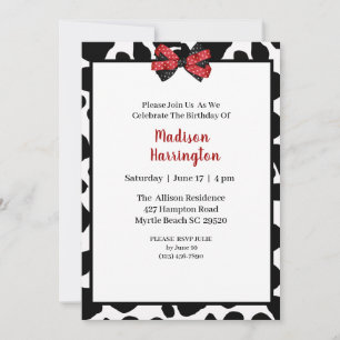 Vache Imprimer Invitation d'anniversaire