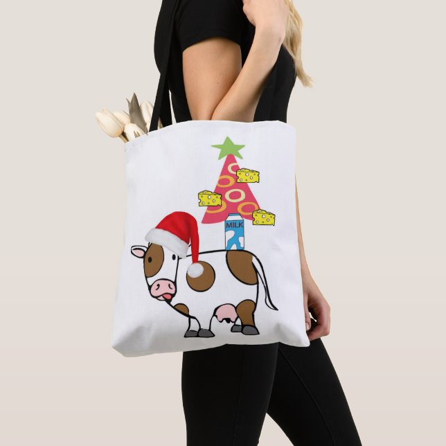 Vache Joyeux Noël Sacs fourre-tout pour femmes Pay (De près)