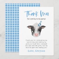 Vache Merci Moo Boy fête d'anniversaire
