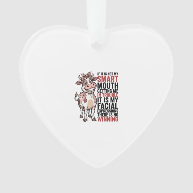 Vache mignonne insolente graphique vintage Smart M (devant)