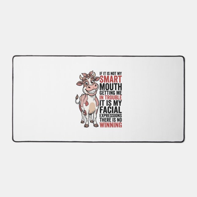 Vache mignonne insolente graphique vintage Smart M (Recto)
